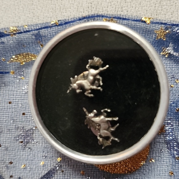 Sterling Silver Unicorn Earrings and Ring Set - Picture 2 of 16
